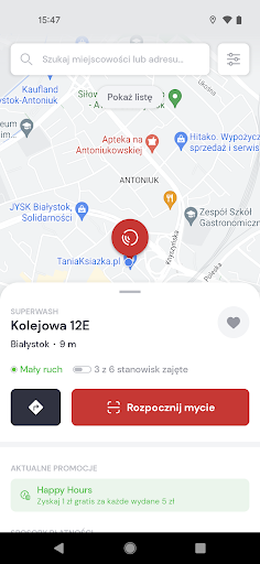 Android application BubblePay – myjnie bezdotykowe screenshort