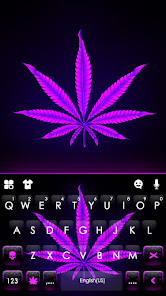 Captura 5 Purple Neon Weed Fondo de tecl android