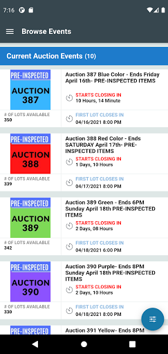 Vista Auction Screen 2