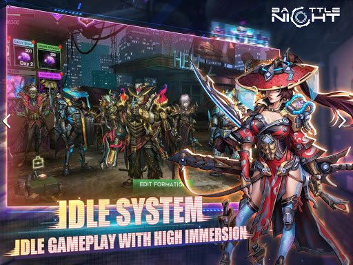 Battle Night: Cyberpunk-Idle RPG android2mod screenshots 11