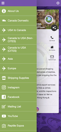 Android application Reptile Express screenshort