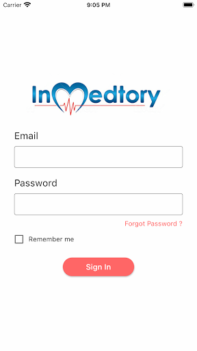 Android application Inmedtory screenshort