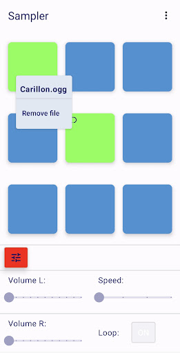 SimpleSampler Screen 2