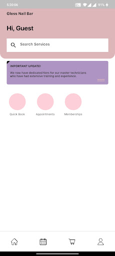 Android application Gloss Nail Bar Houston screenshort
