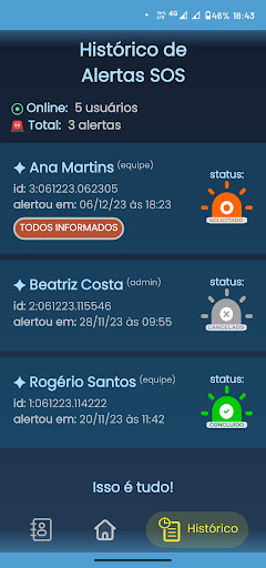 Sempre Alerta SOS Screen 2