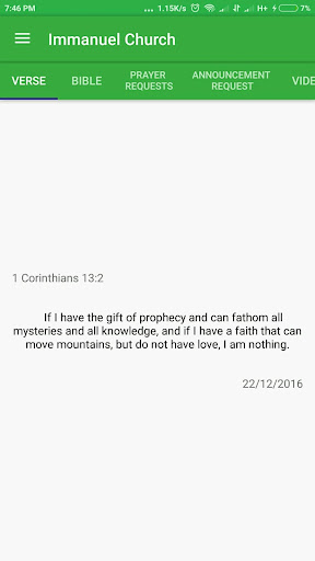 Android application Immanuel Church screenshort