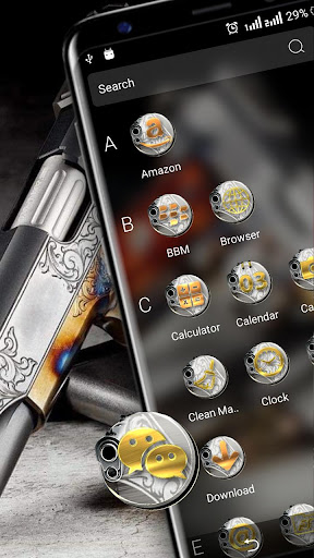Fancy Gun Launcher Theme Screen 3