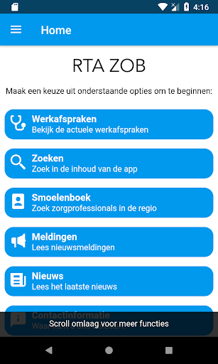 Android application RTA ZOB screenshort
