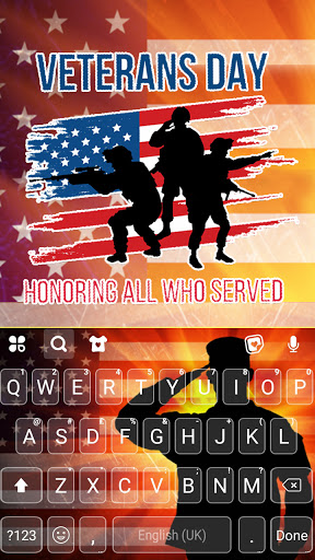 Happy Veterans Day Keyboard Ba Screen 3