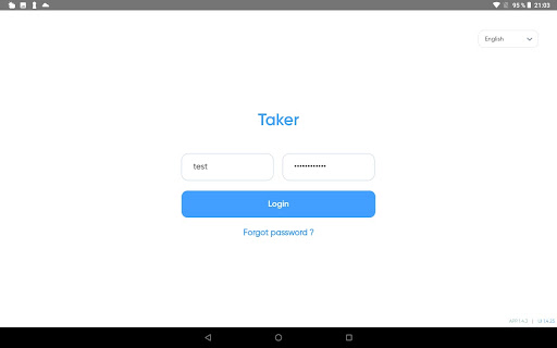 Taker Dashboard Screen 2