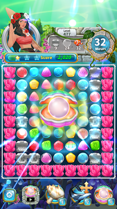 Jewel Aloha- Ocean Match 3 Puz - Screenshot 2