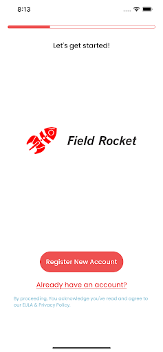 Android application Field Rocket screenshort