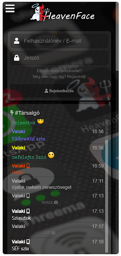 HeavenFace ChatApp Screen 2