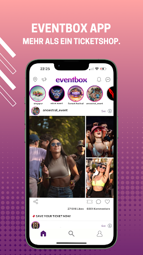 Android application eventbox screenshort