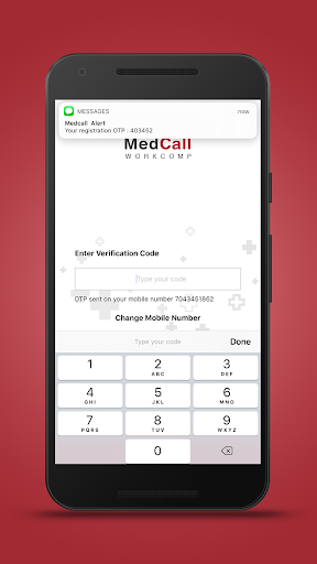 MedcallWorkComp Screen 2