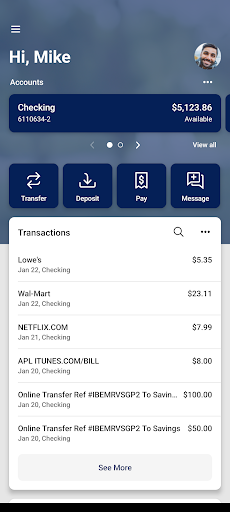 Blue Ridge Bank and Trust Screen 2
