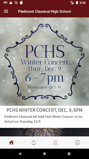 Android application Piedmont Classical High School screenshort