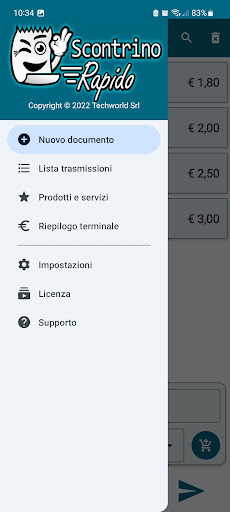 Android application Scontrino Rapido Elettronico screenshort