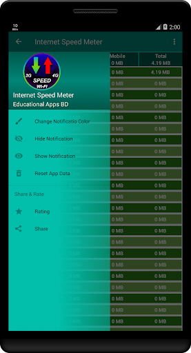 Internet Speed Meter Screen 2