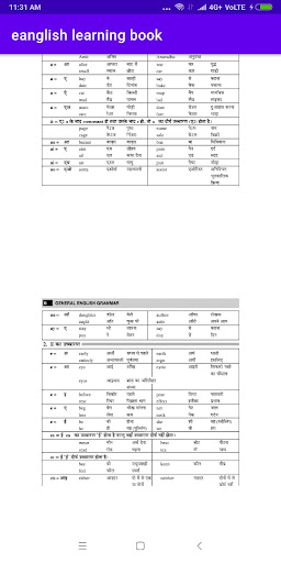 Android application english learner book easy screenshort