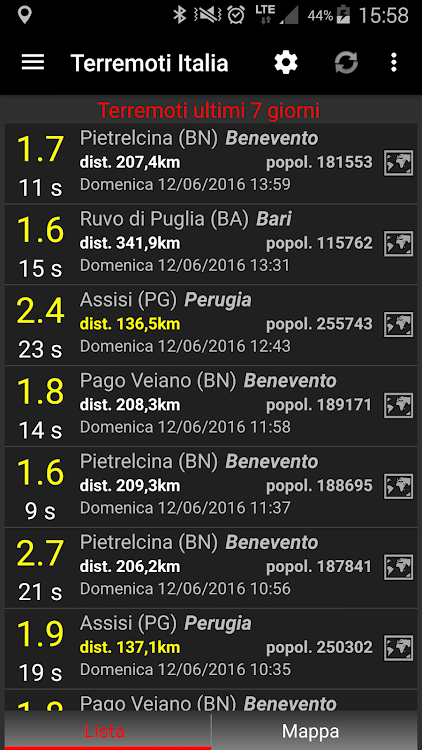 Terremoti Italia - 4.3.43 - (Android)