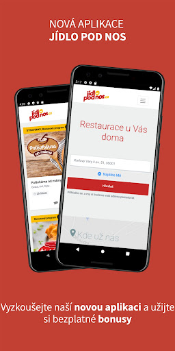 Android application Jídlo pod nos screenshort