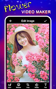 Flower video maker with music