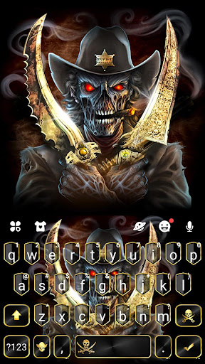 Android application Skull Swords Keyboard Theme screenshort