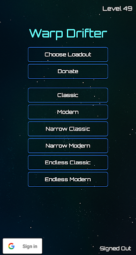 Android application Endless Space Racing: Warp Dri screenshort