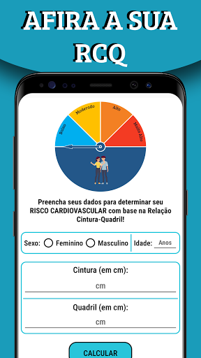 CalcFit - IMC, % Gordura e RCQ Screen 3