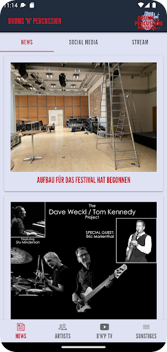 Android application Drums and Percussion Event-App screenshort