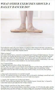 Ballet Dancing Exercises Tips