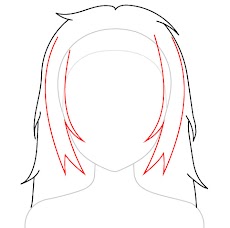 アニメの髪を段階的に描く方法のおすすめ画像2