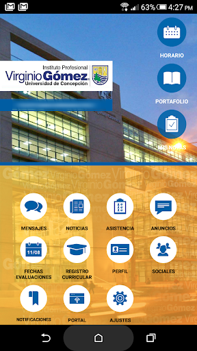 Android application Mi Virginio screenshort
