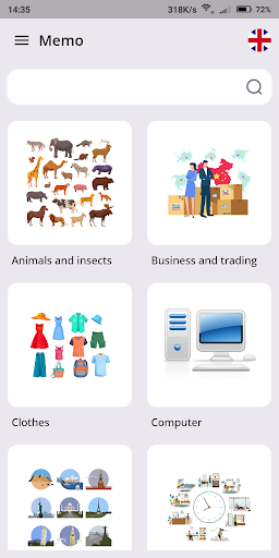 Memo picture dictionary Screen 3