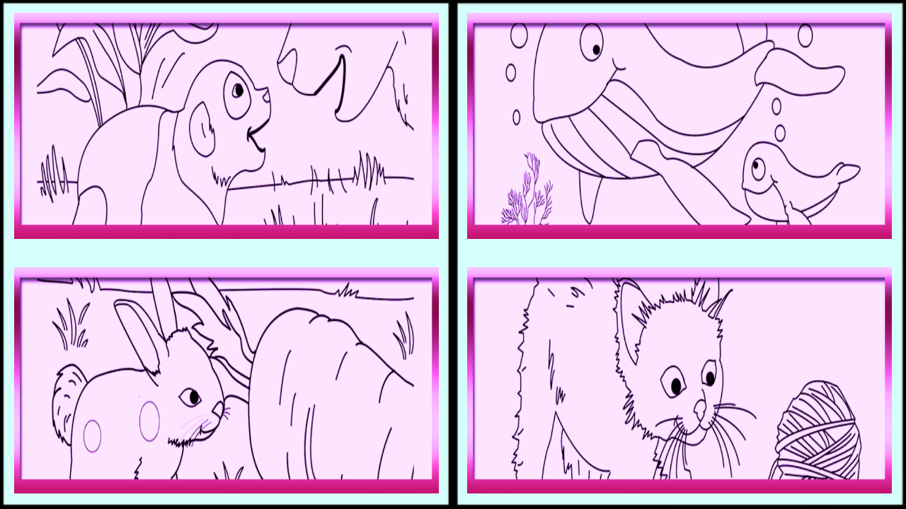 Android application Baby Animals Coloring Game screenshort