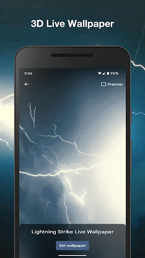 Android application Lightning Strike Wallpaper screenshort
