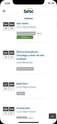Sesc Sergipe Screen 2