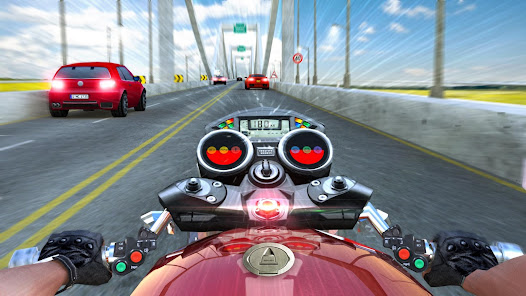 Captura de Pantalla 8 Speed Moto Traffic Rider GO android