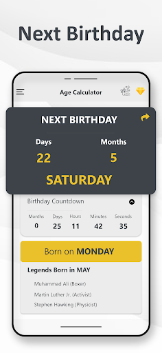 Age Calculator - Date of Birth Screen 3