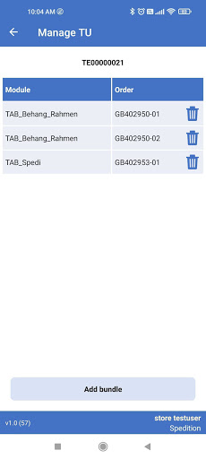 Android application StorenTracking screenshort