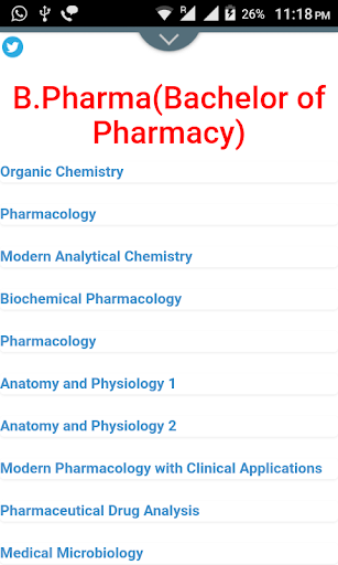 Android application BPharm Study Notes screenshort
