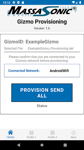 Gizmo Provisioning Screen 2