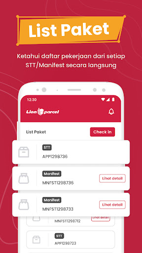Android application Lion Parcel Trucking screenshort