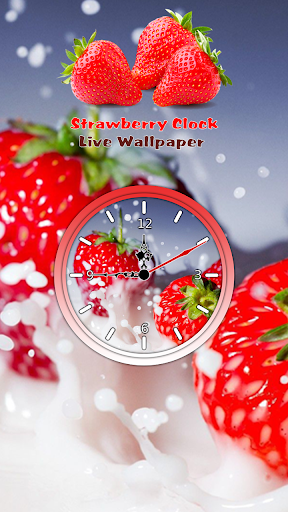 Strawberry Clock Wallpaper Screen 2