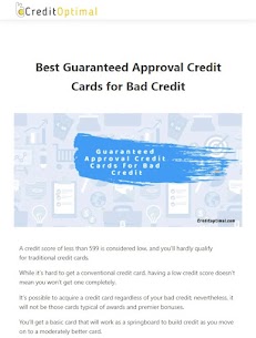 Credit Cards For Bad Credit v1.0.0 (Unlimited Money) Free For Android 2