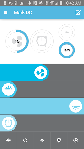 Android application fanSync Bluetooth screenshort