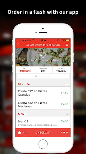 Android application Pizza Virona Hospitalet screenshort