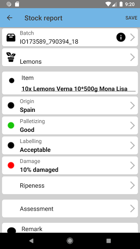 FreshControl QC App Screen 2