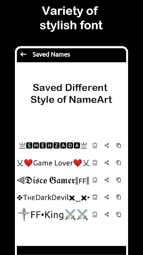 Nickname App: FF Name Style Screen 3